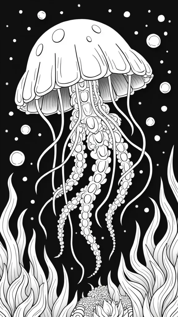 jellyfish coloring pages to print